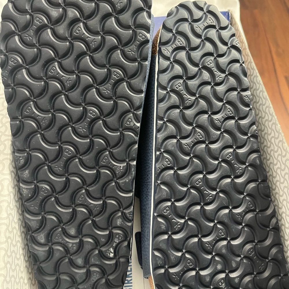 Birkenstock Men's Blue Textured Sandals - Picture 2 of 6